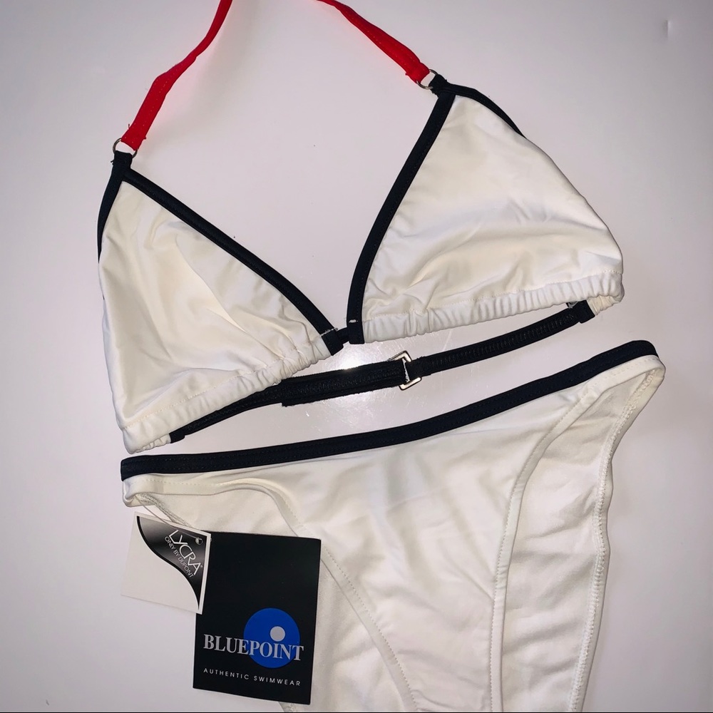 Back in stock! NWT WHITE TRIANGLE STYLE BIKINI SET